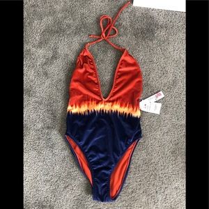 Bikini lab tie-dye one piece size medium new